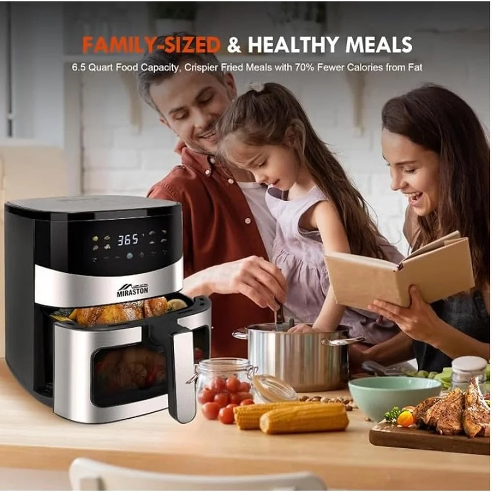 MIRASTON Digital Air Fryer With Touch Controls And Viewing Window
