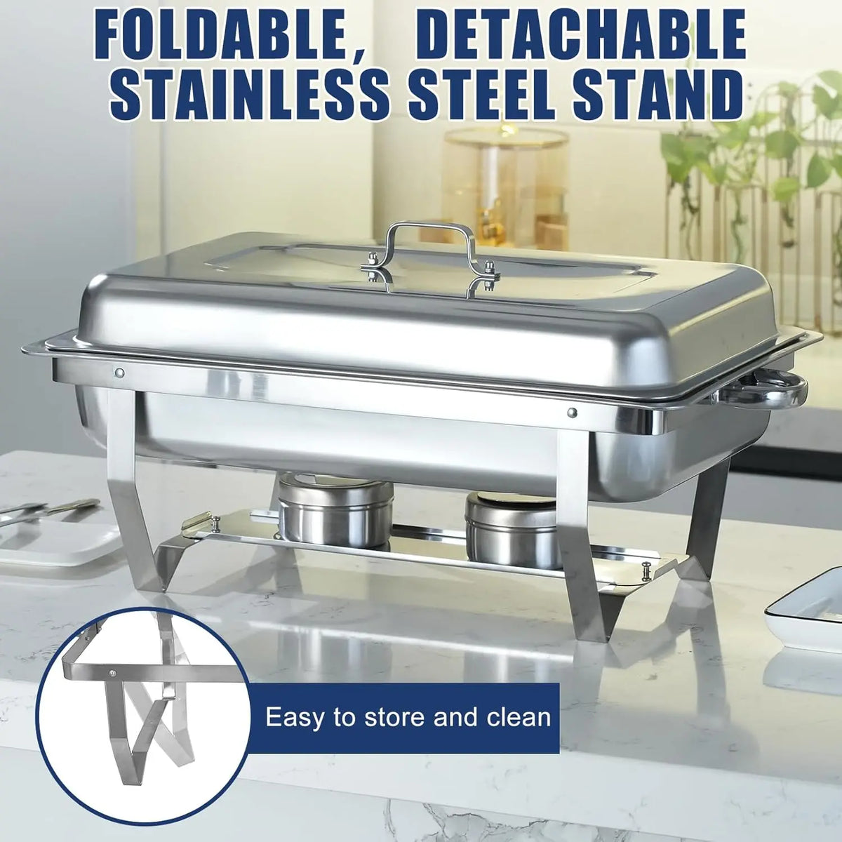 Electric Stainless Steel Chafing Dish Buffet Food Warmer Set