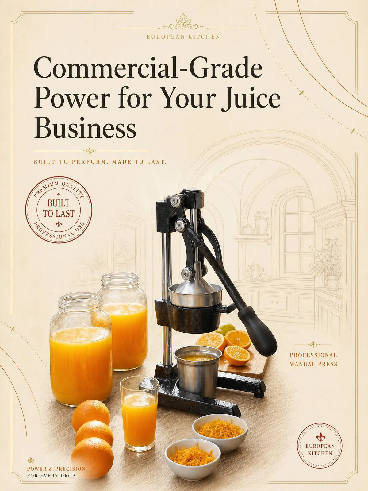 Heavy Duty Manual Citrus Juicer Press for Orange and Pomegranate