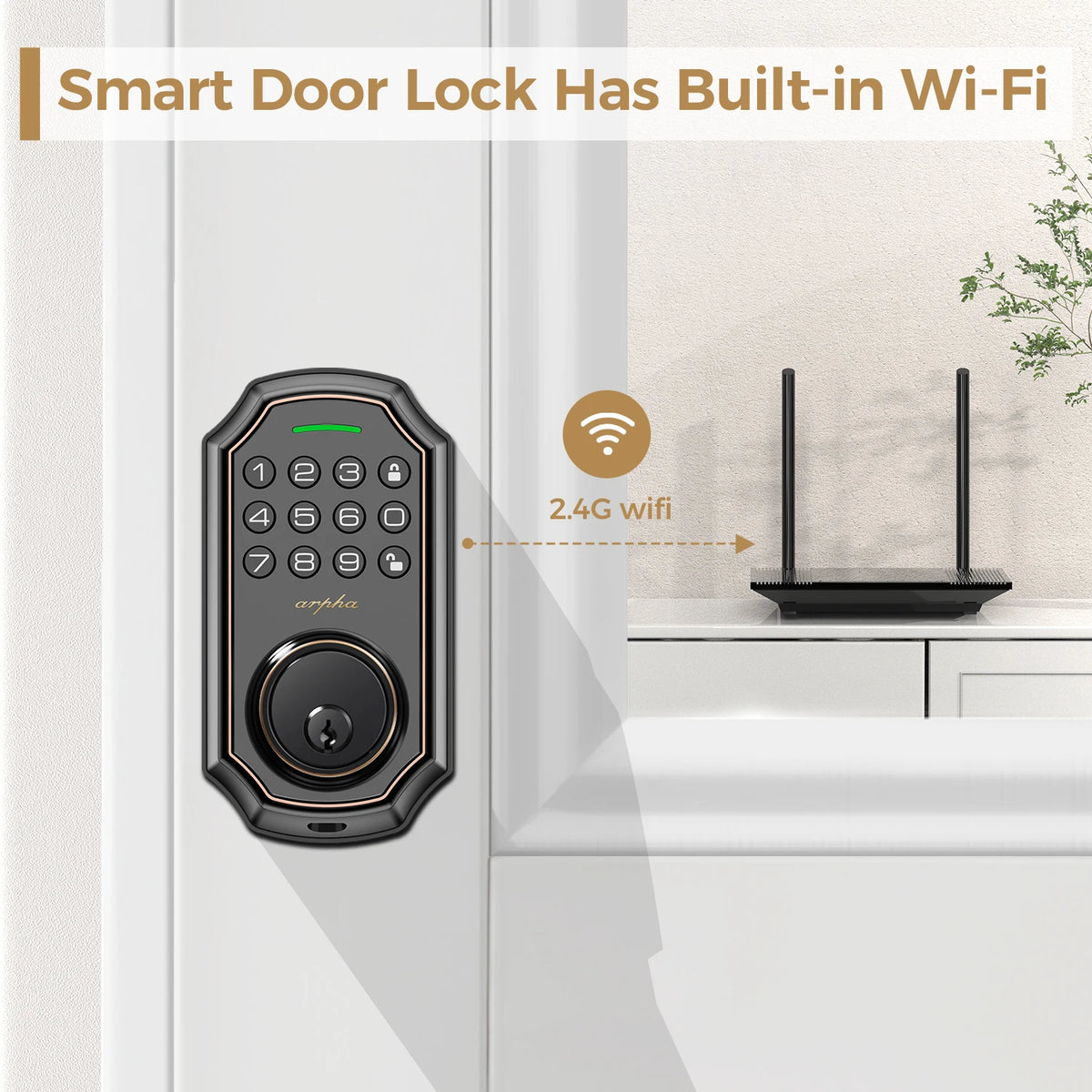 Keyless Smart Door Lock With Keypad And App Control