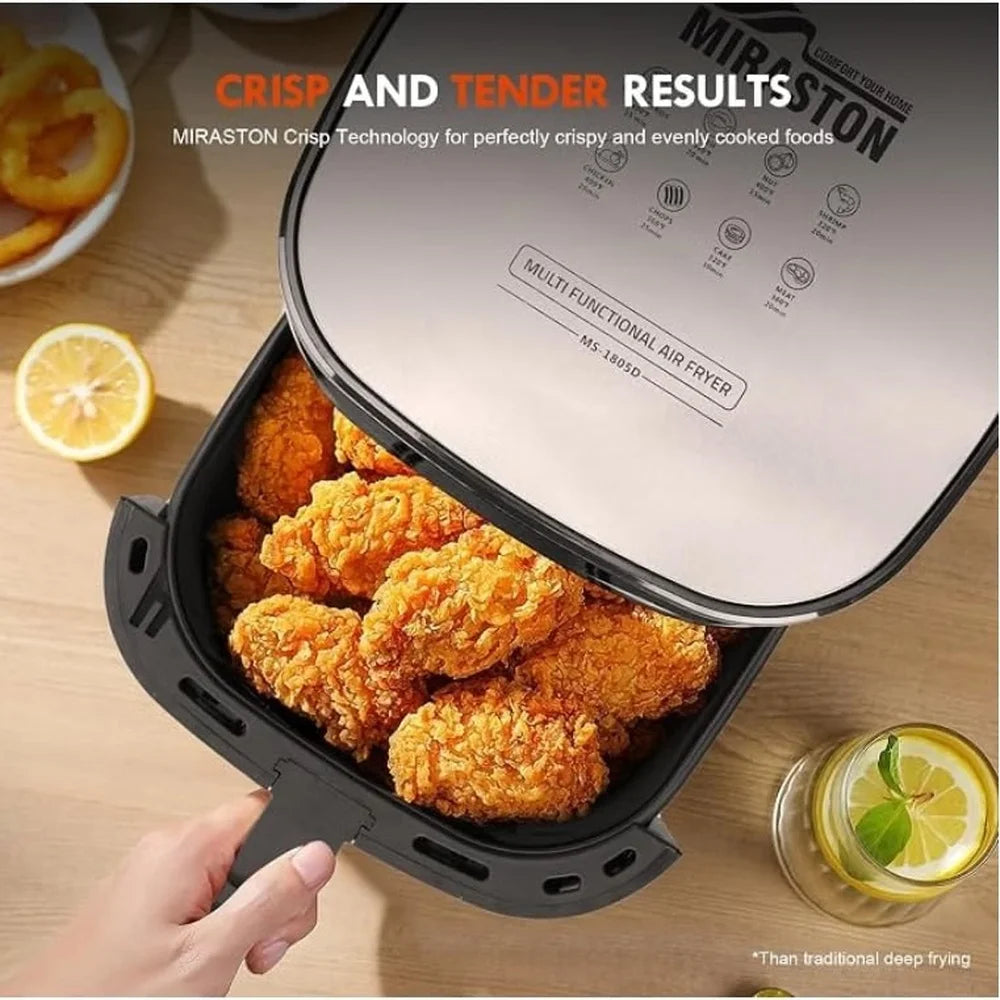 MIRASTON Digital Air Fryer With Touch Controls And Viewing Window