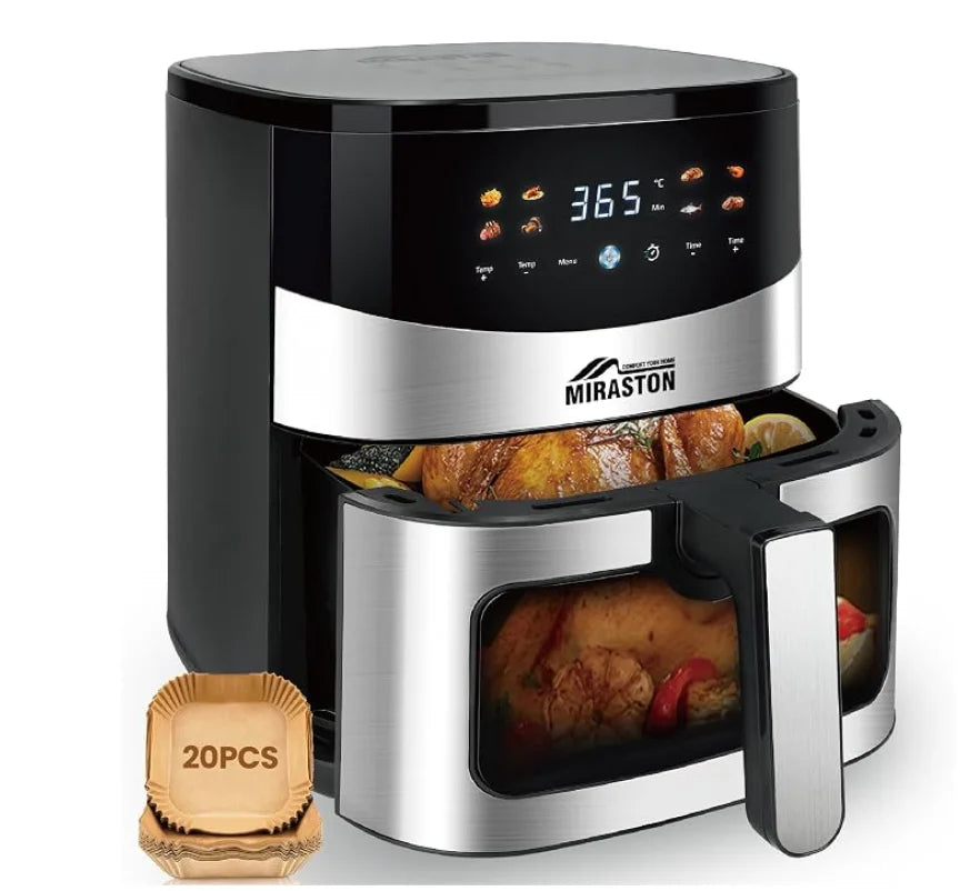 MIRASTON Digital Air Fryer With Touch Controls And Viewing Window