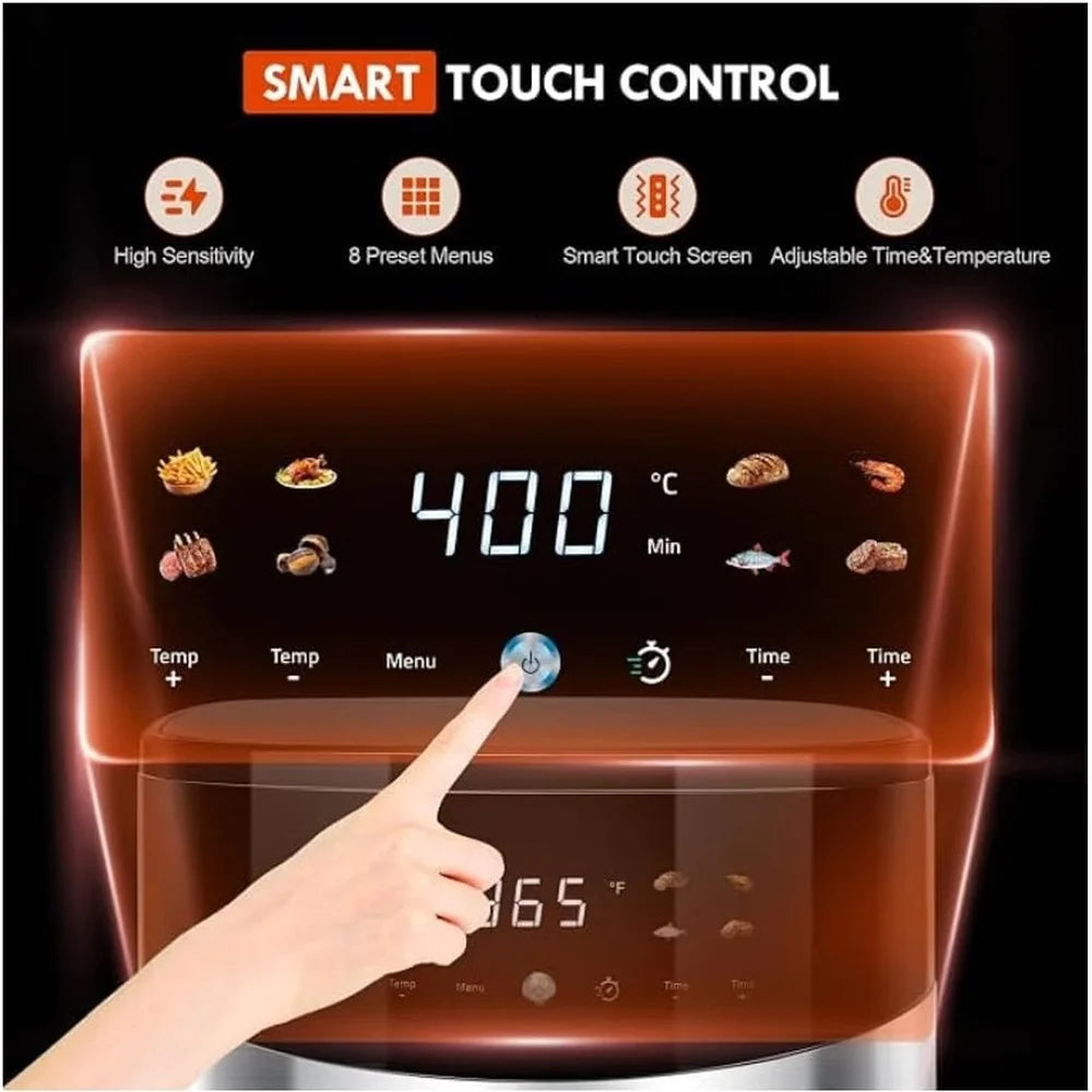 MIRASTON Digital Air Fryer With Touch Controls And Viewing Window