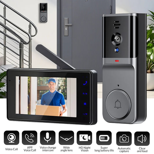 Wireless Video Doorbell Intercom With Night Vision Two Way Audio