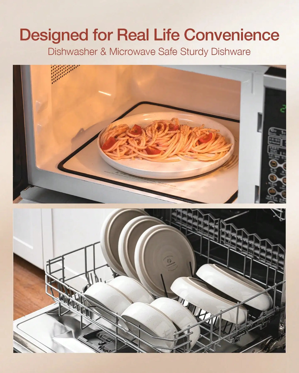 Modern Ceramic Dinnerware Set With Plates And Bowls For Dining