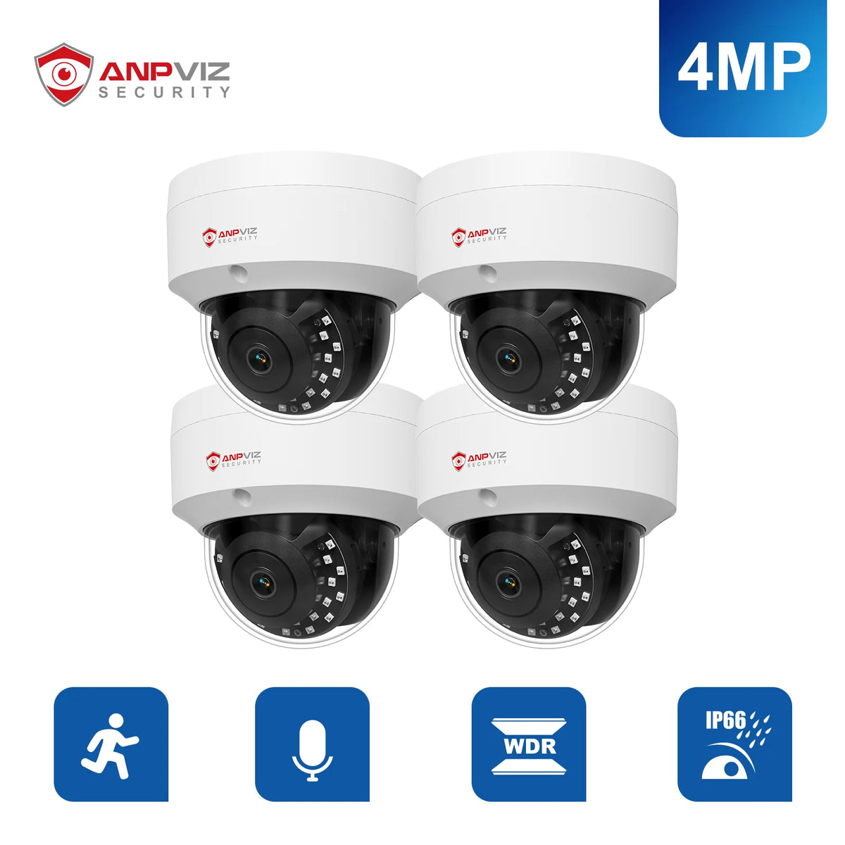 Anpviz 5MP PoE Outdoor Dome Security Camera With Microphone