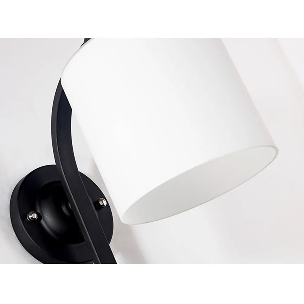 Modern Glass Cylinder Wall Sconce Light Fixture for Bedroom Decor
