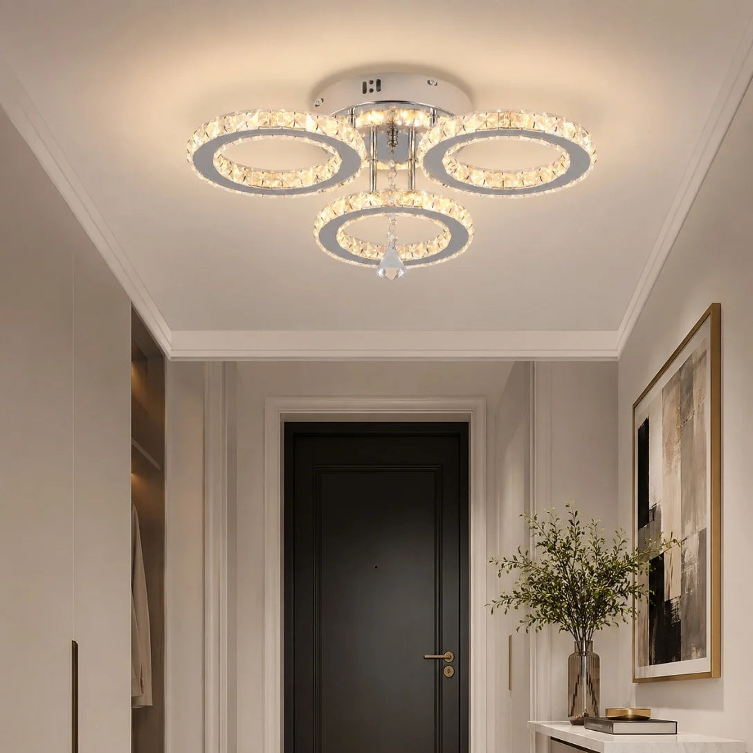 GreeLustr Crystal LED Ceiling Chandelier for Modern Home Lighting