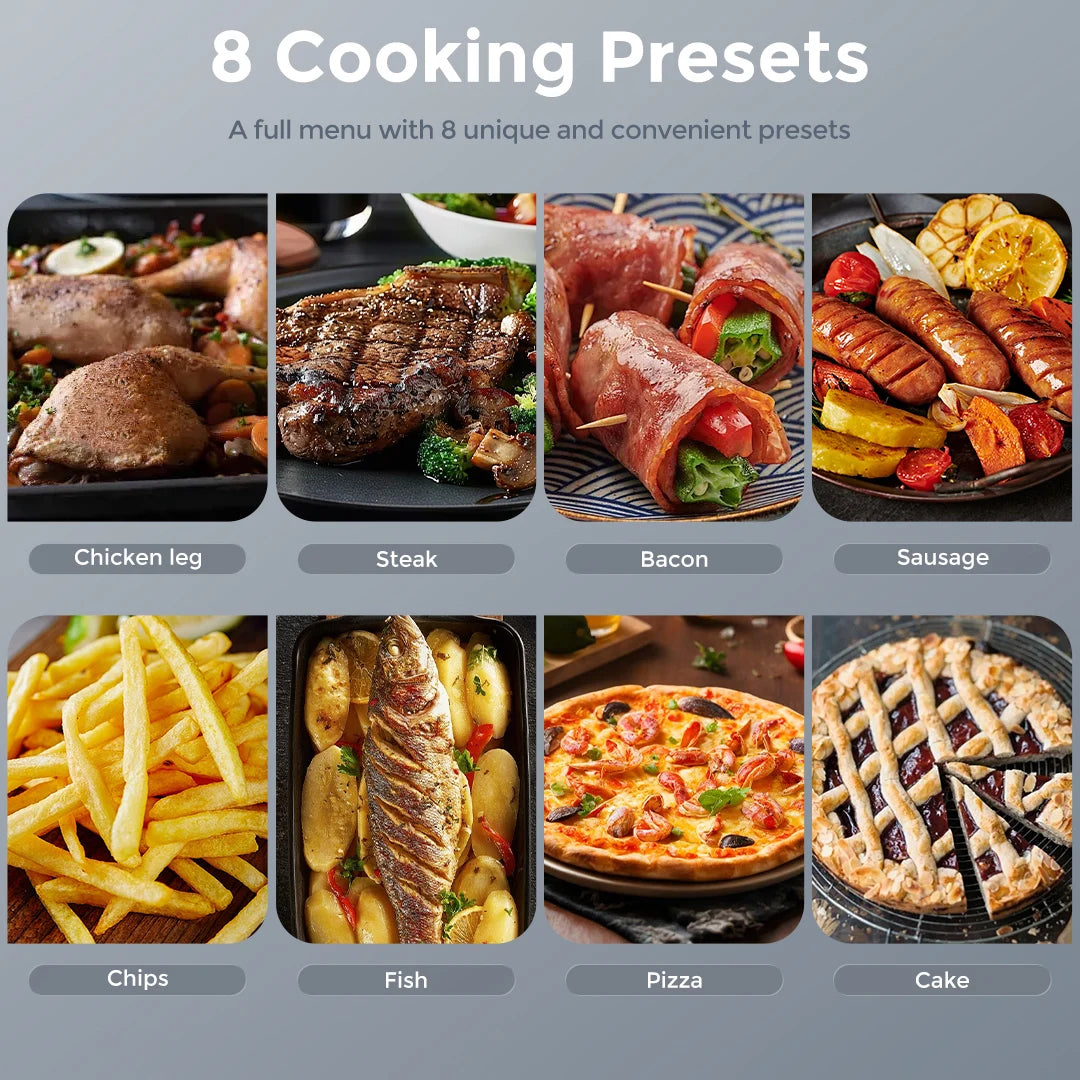 Sejoy 8-In-1 Air Fryer Oven With Roast And Bake Functions