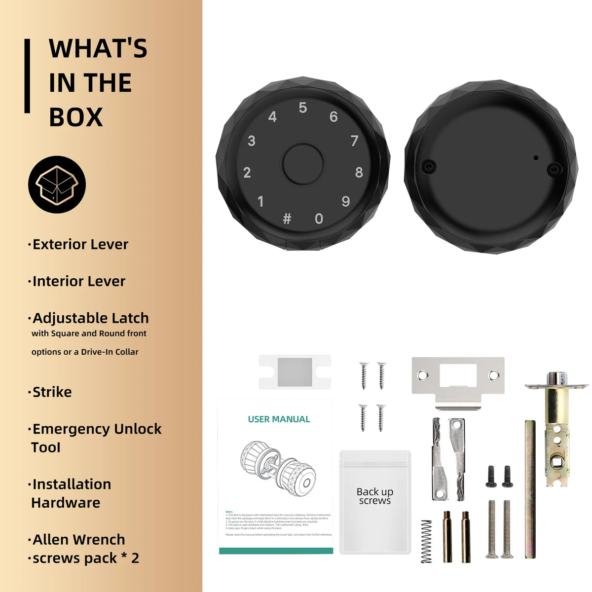 Viladepot Smart Fingerprint Door Lock With Passcode And App Control