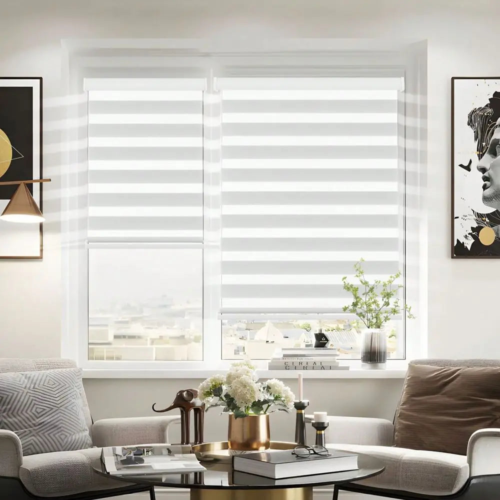 Dual Layer Zebra Blinds for Day and Night Light Control
