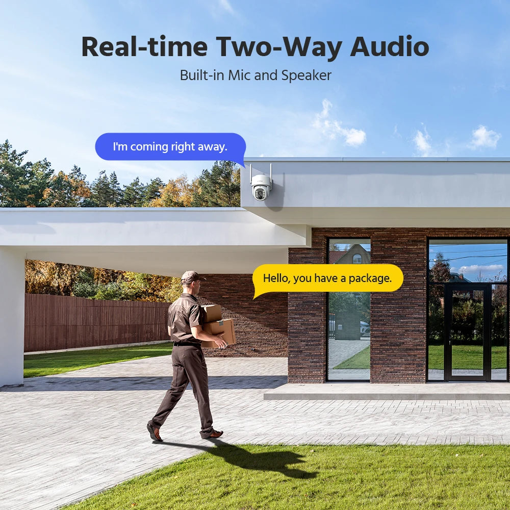 ANNKE 4MP Solar Wireless WiFi Pan Tilt Security Camera