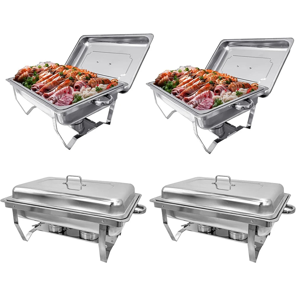 Electric Stainless Steel Chafing Dish Buffet Food Warmer Set