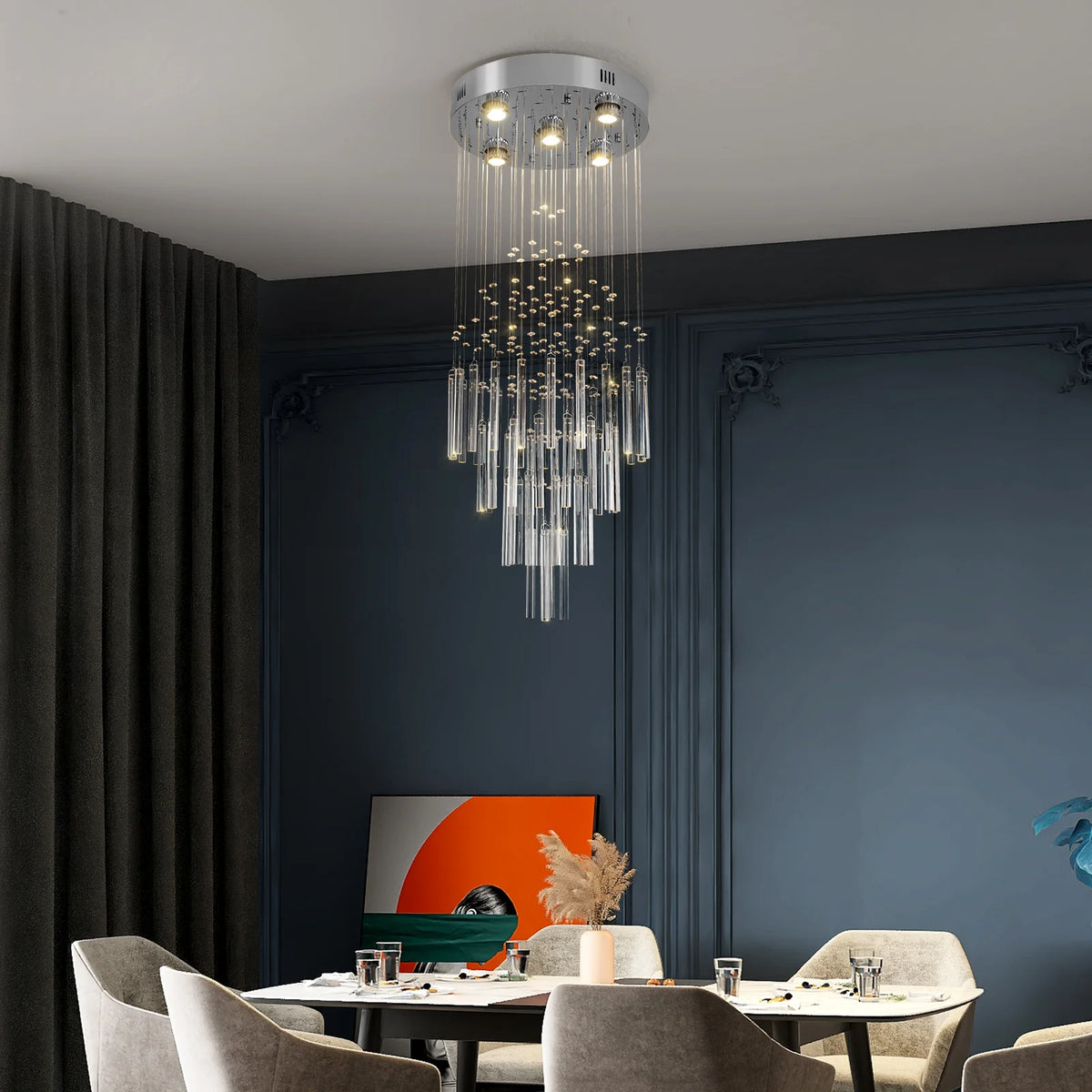 GreeLustr Crystal Ceiling Chandelier Pendant Light Fixture for Home Decor