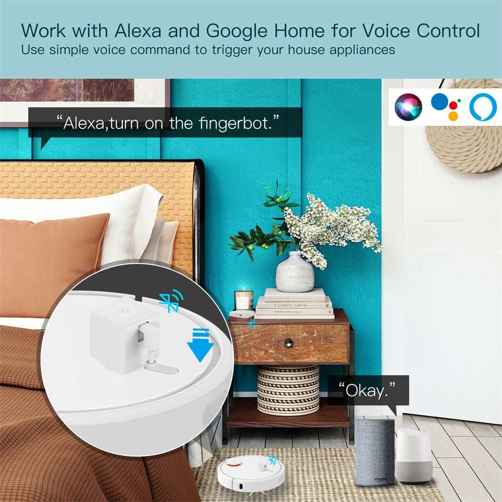 MOES Tuya Smart Bluetooth Fingerbot Button Pusher With Voice Control