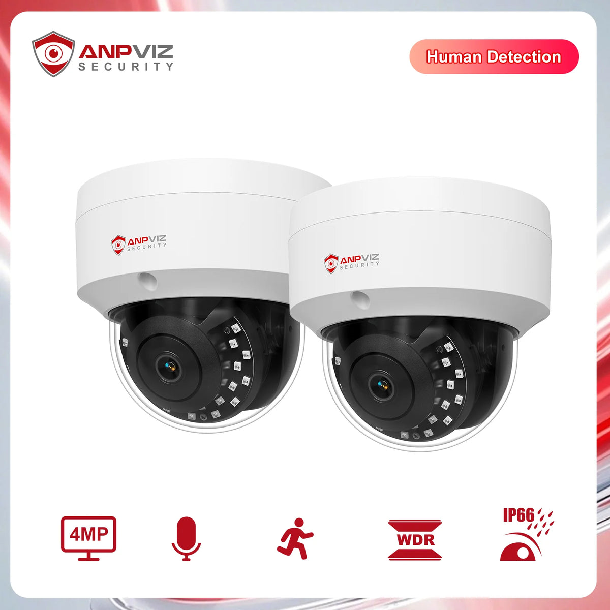 Anpviz 5MP PoE Outdoor Dome Security Camera With Microphone