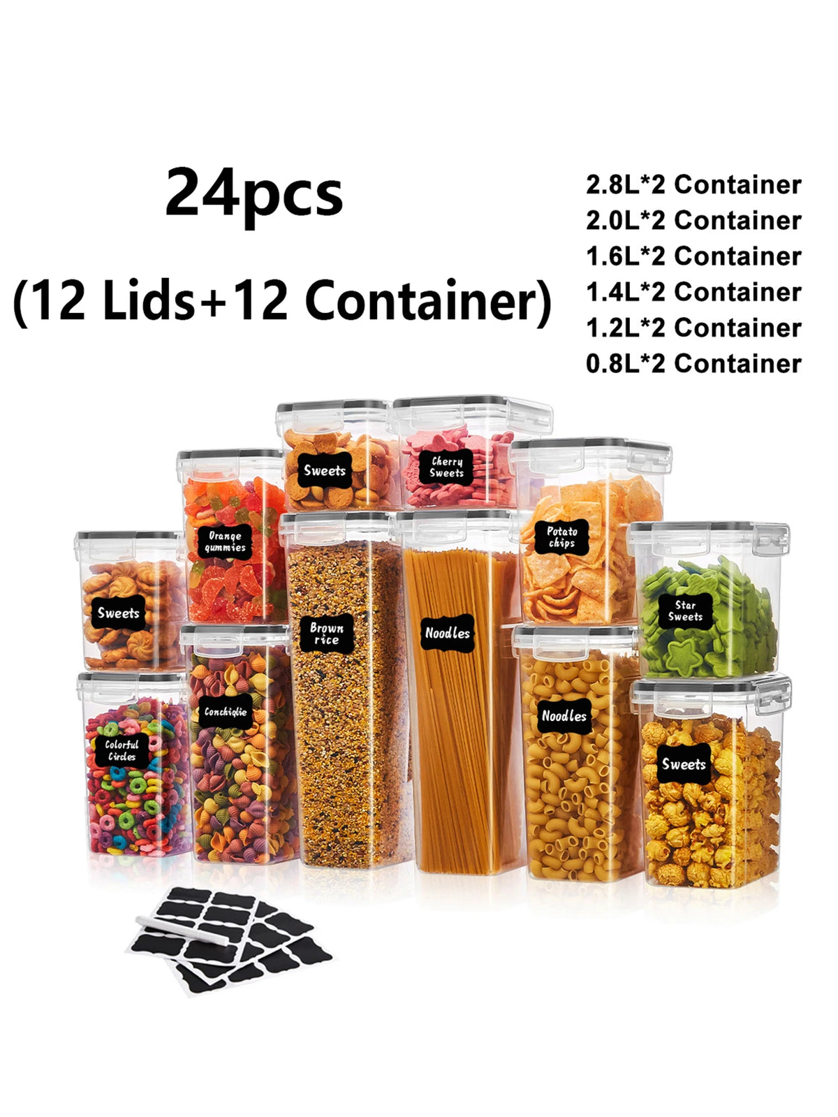 Airtight Food Storage Containers With Lids For Pantry Organization
