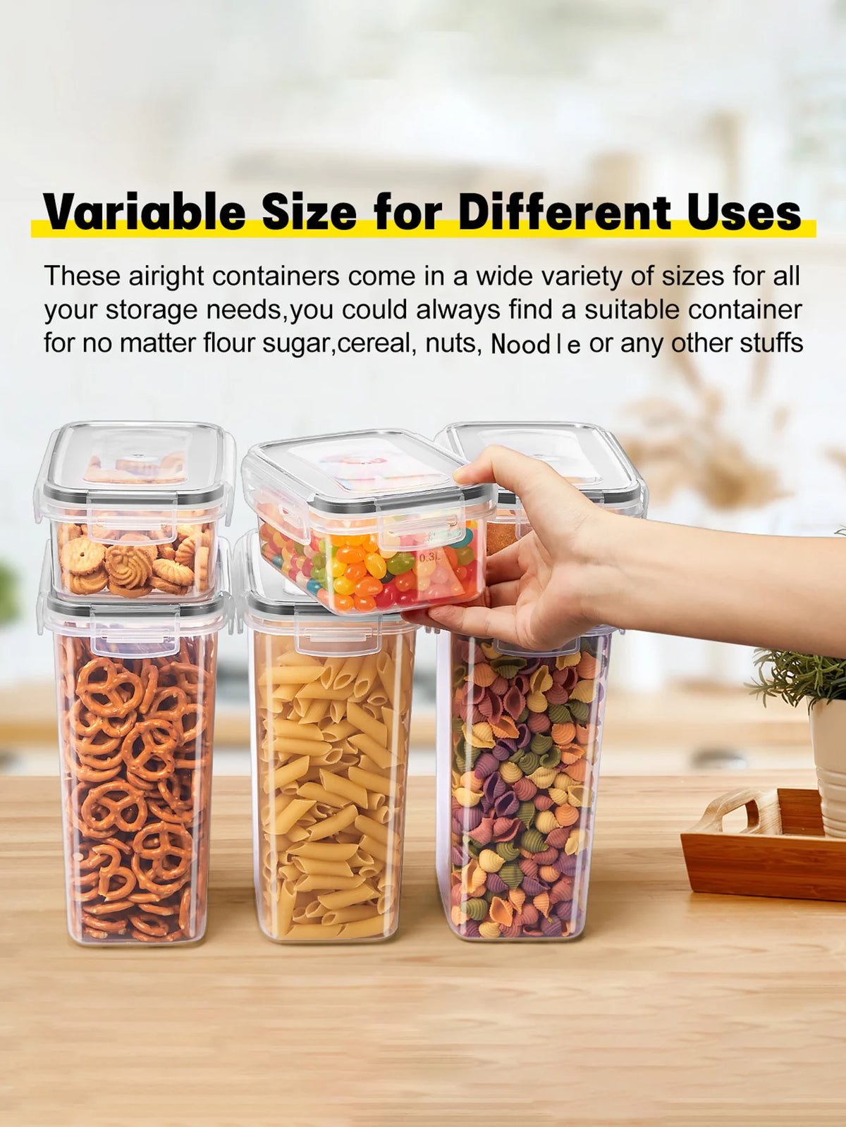 Airtight Food Storage Containers With Lids For Pantry Organization