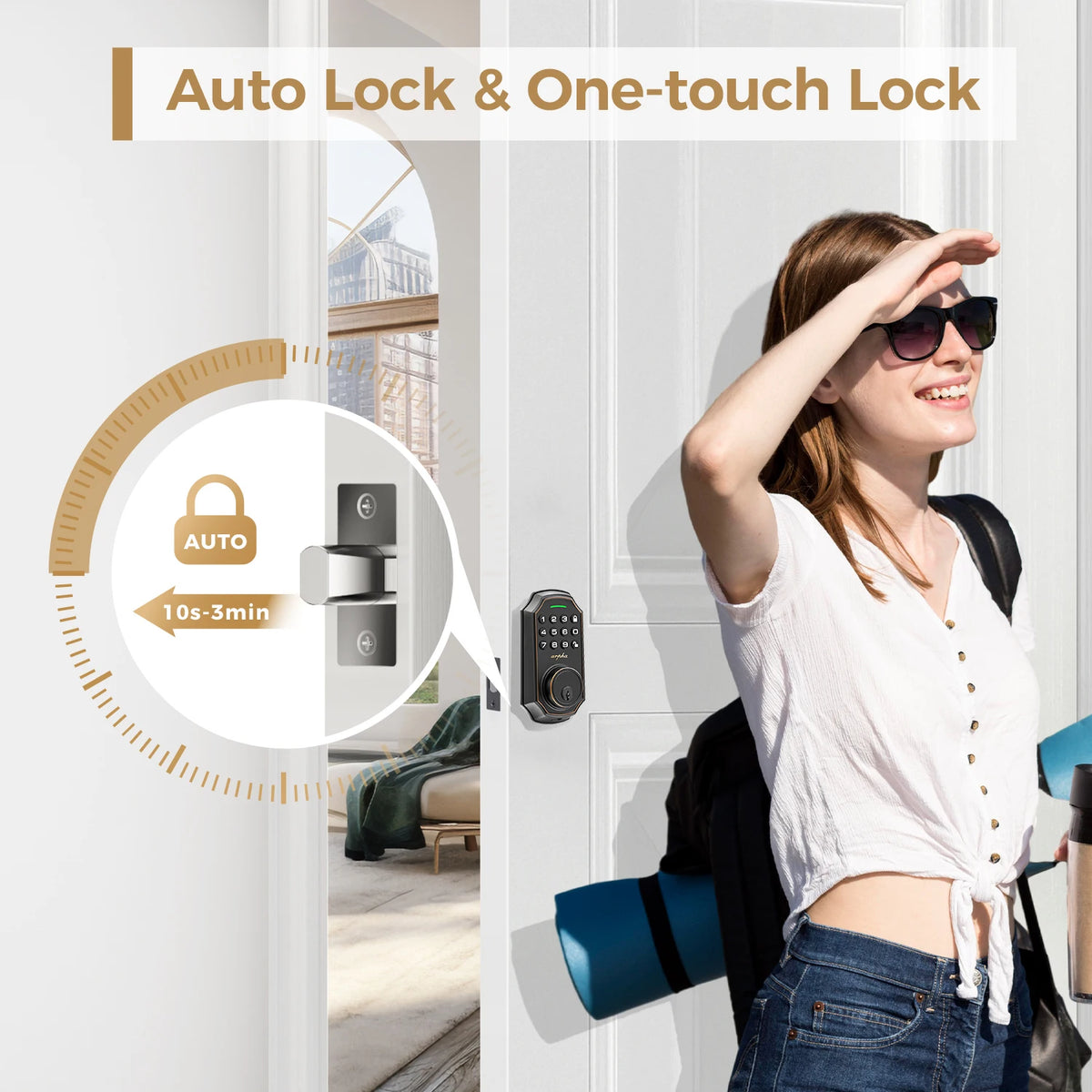 Keyless Smart Door Lock With Keypad And App Control