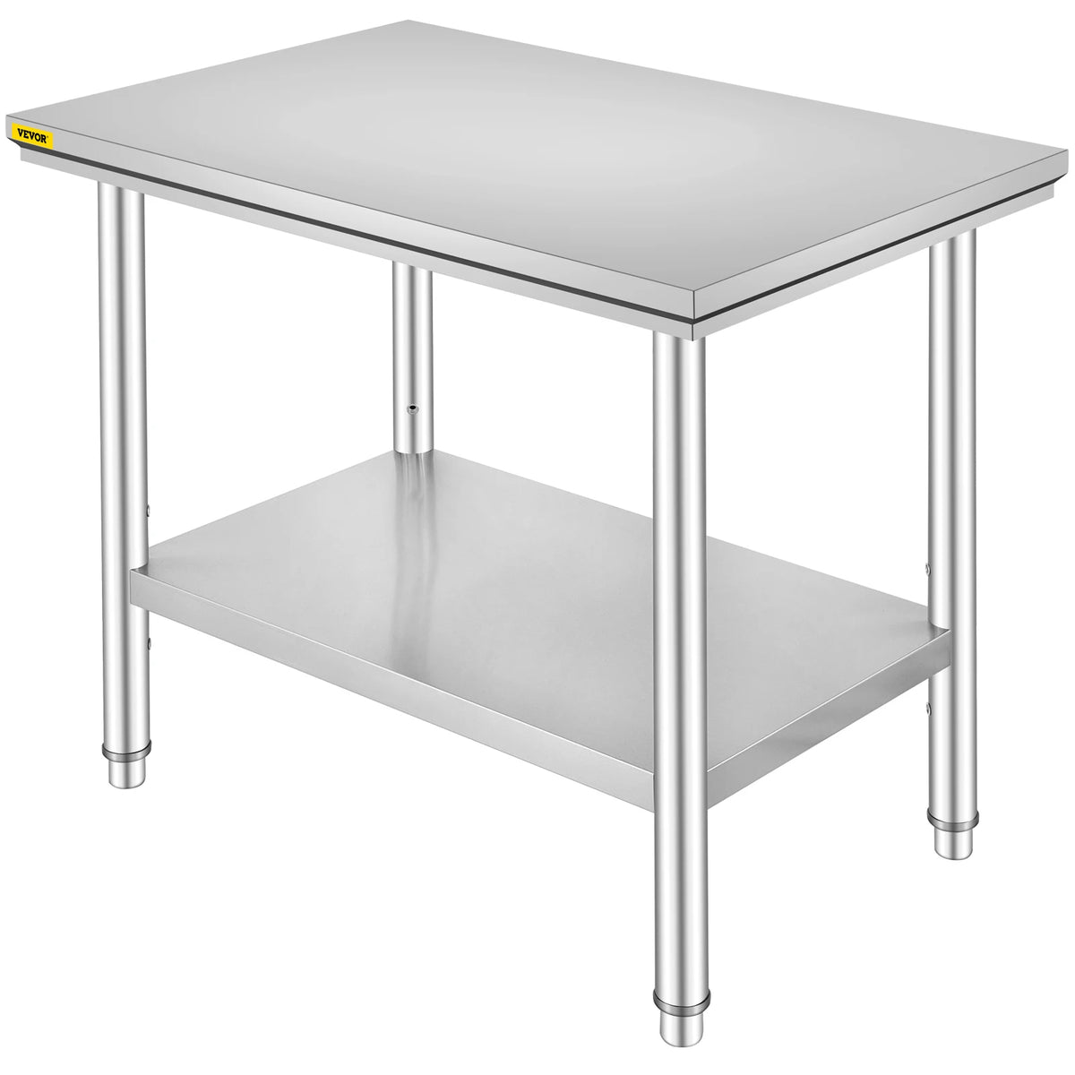 SucceBuy Stainless Steel Commercial Kitchen Prep Table With Undershelf