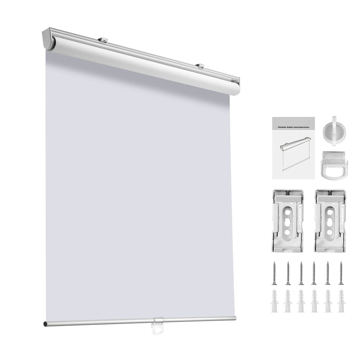 SucceBuy Cordless Blackout Roller Shades for Thermal Room Darkening