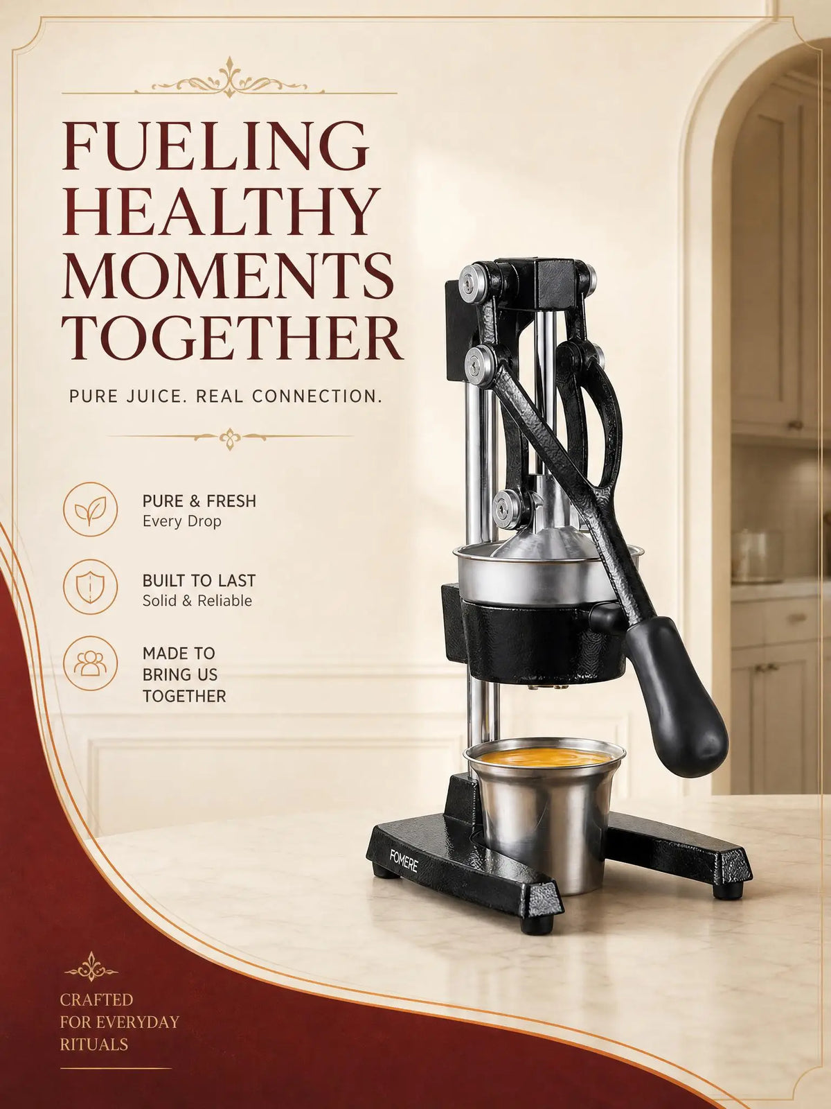 Heavy Duty Manual Citrus Juicer Press for Orange and Pomegranate