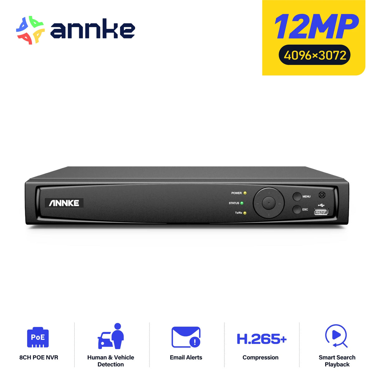 ANNKE PoE Network Video Recorder With H265 Video Security NVR