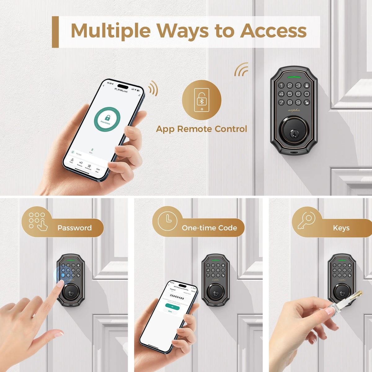 Keyless Smart Door Lock With Keypad And App Control