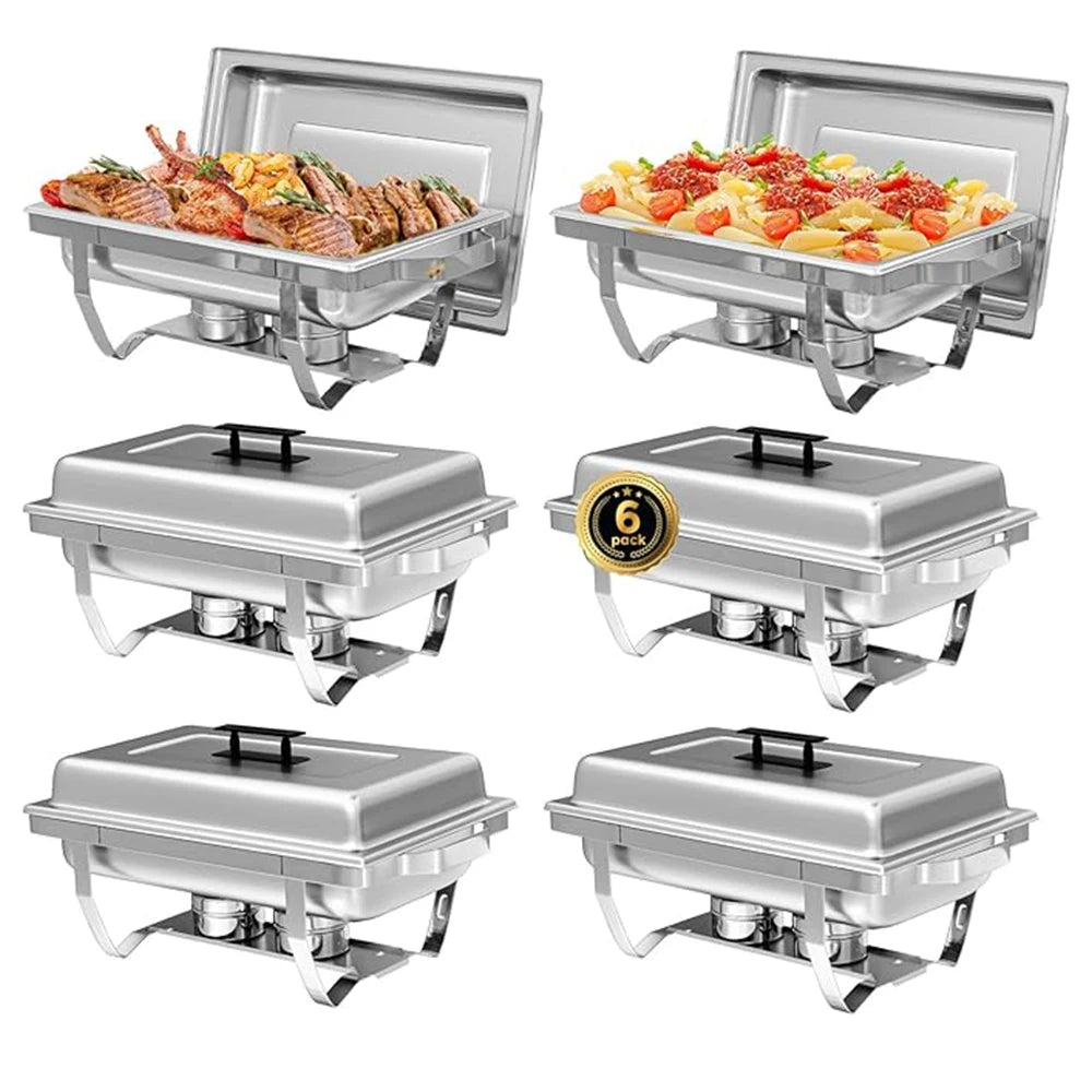 Electric Stainless Steel Chafing Dish Buffet Food Warmer Set