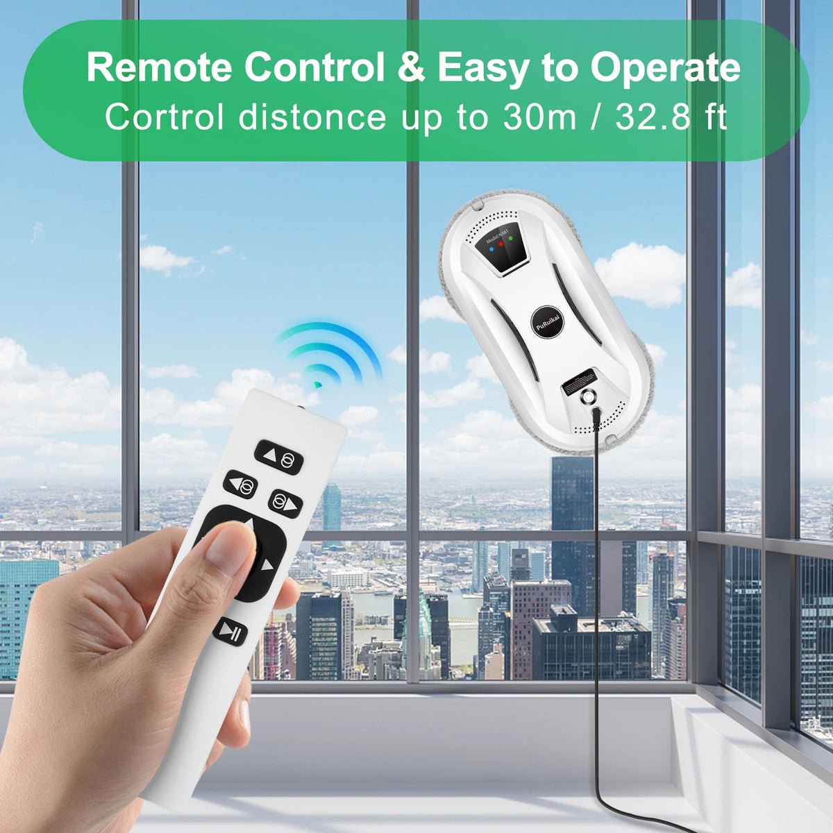 PuRuikai Smart Window Cleaning Robot for Glass Surfaces