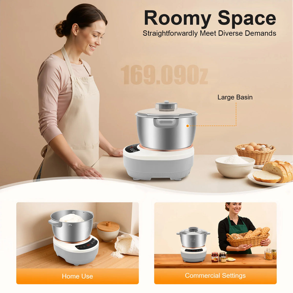 Electric Dough Maker With Fermentation Function For Bread And Pizza