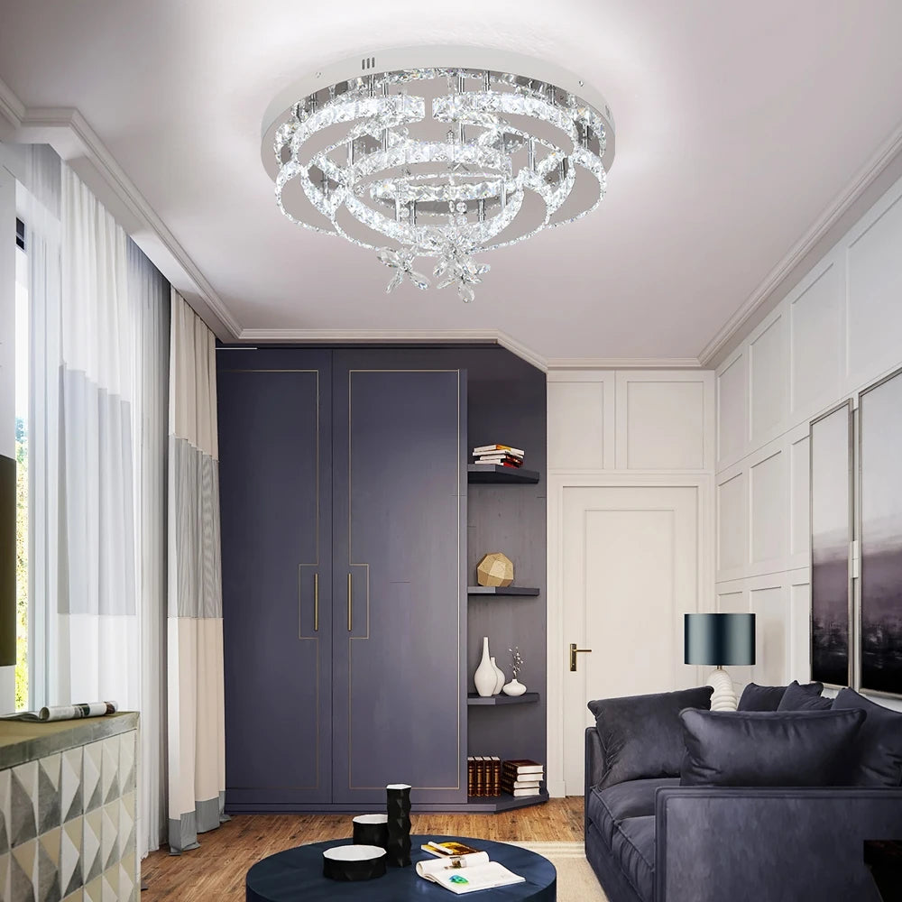 GreeLustr K9 Crystal LED Chandelier for Dining Room and Bedroom