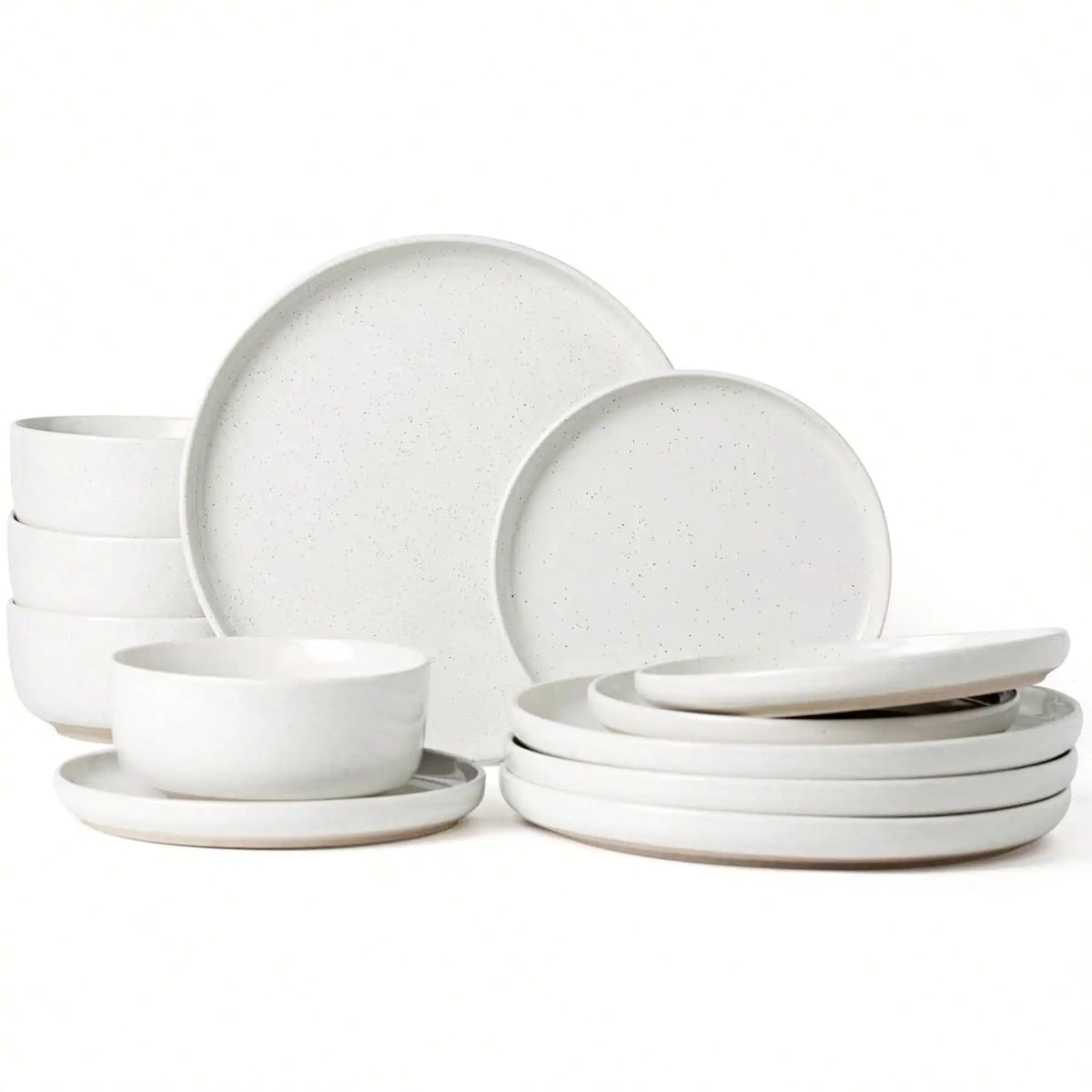 Modern Ceramic Dinnerware Set With Plates And Bowls For Dining