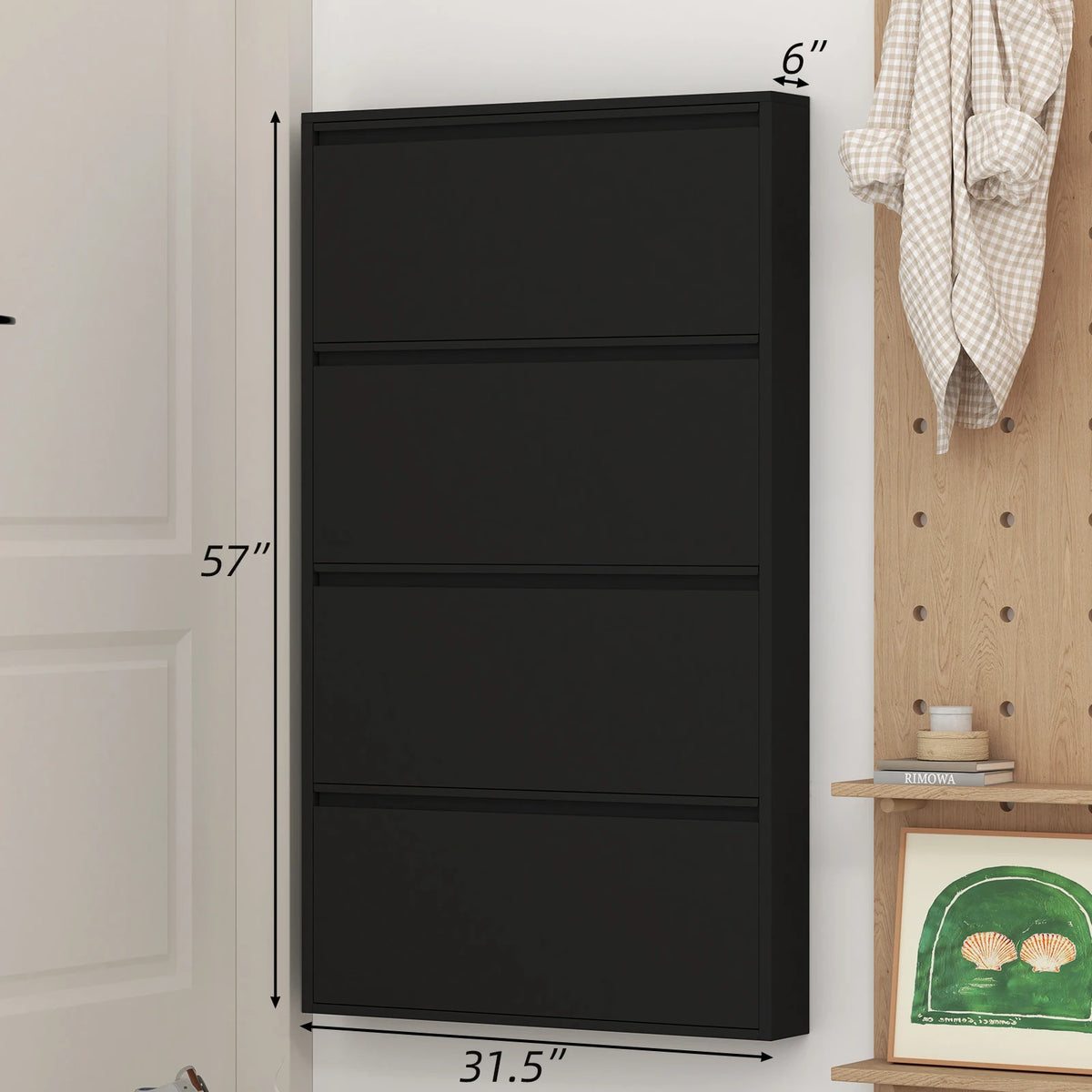 Lucypal Space Saving Flip Shoe Rack With Adjustable Shelves