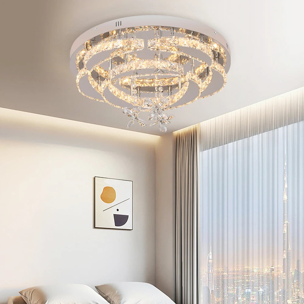 GreeLustr K9 Crystal LED Chandelier for Dining Room and Bedroom