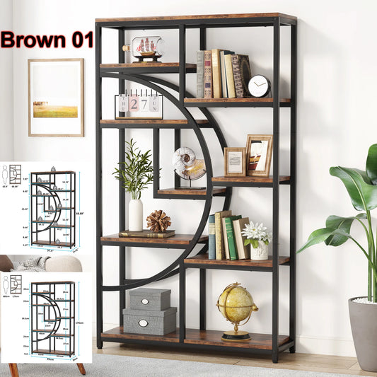 Tribesigns Industrial Etagere Bookshelf Display Shelf Storage Organizer