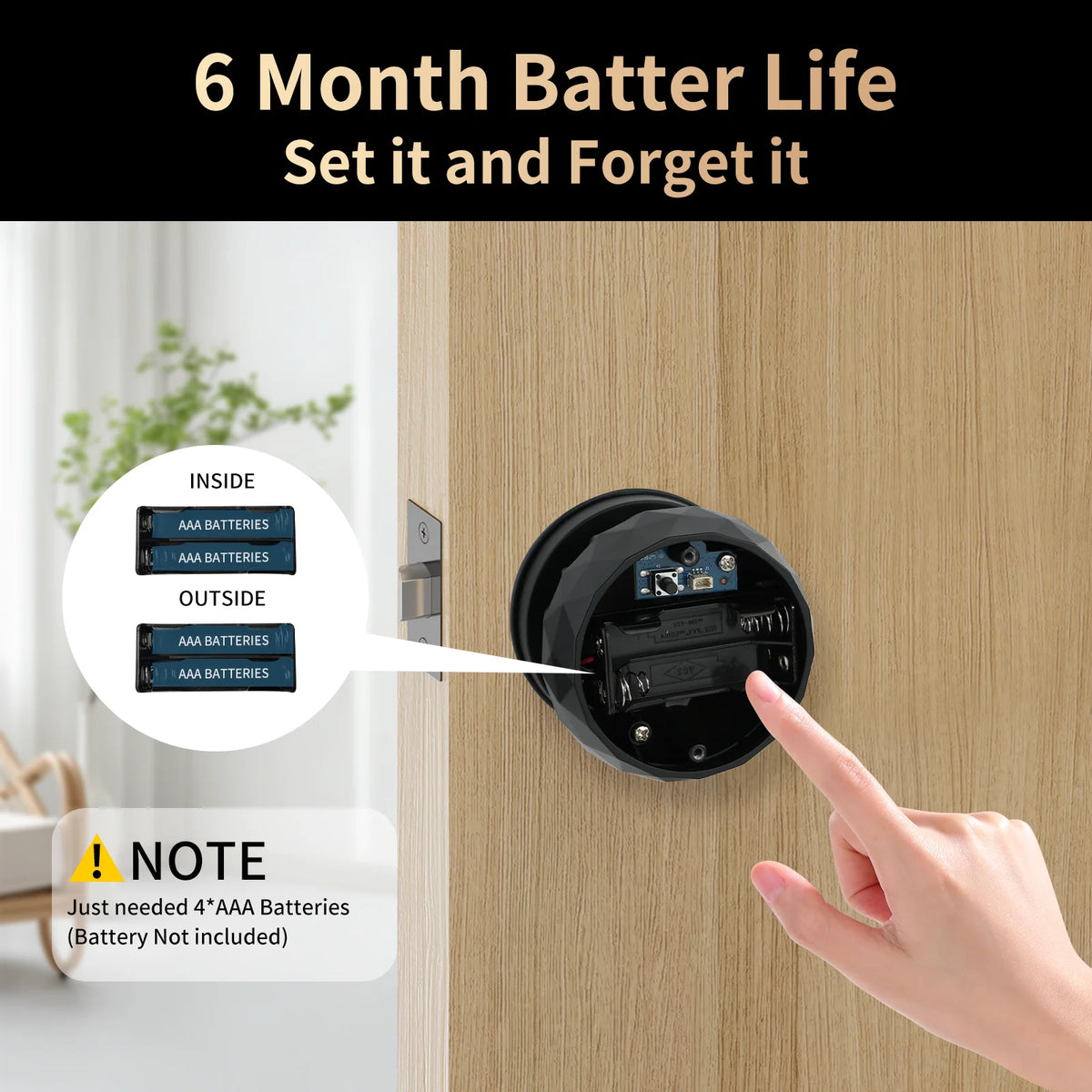 Viladepot Smart Fingerprint Door Lock With Passcode And App Control