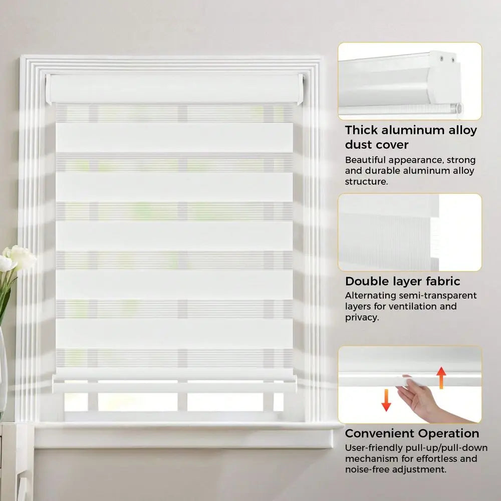 Dual Layer Zebra Blinds for Day and Night Light Control