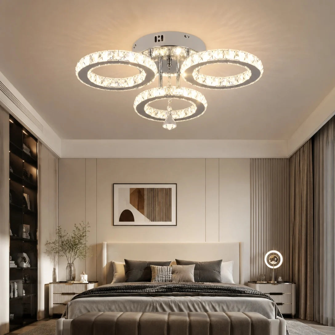 GreeLustr Crystal LED Ceiling Chandelier for Modern Home Lighting