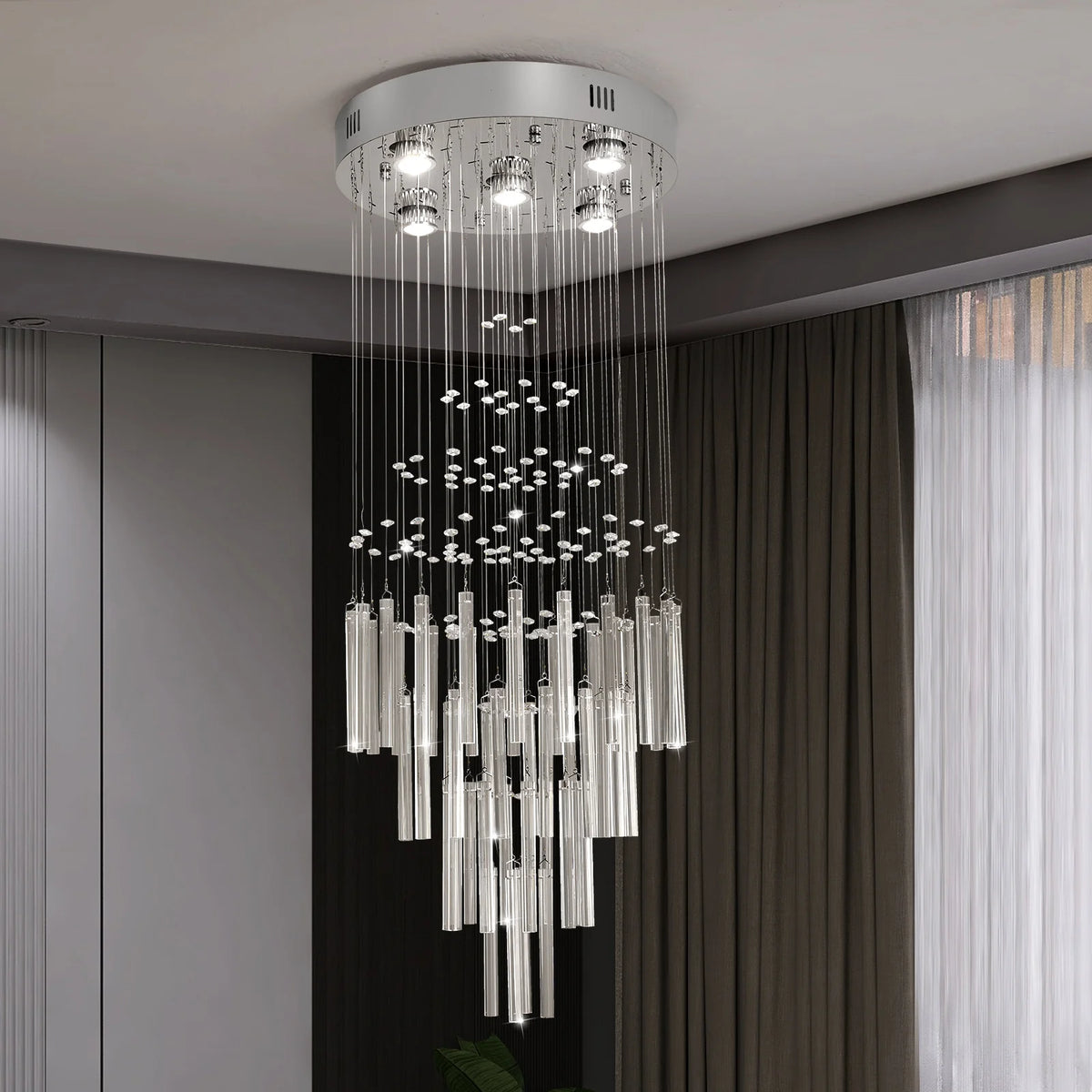 GreeLustr Crystal Ceiling Chandelier Pendant Light Fixture for Home Decor