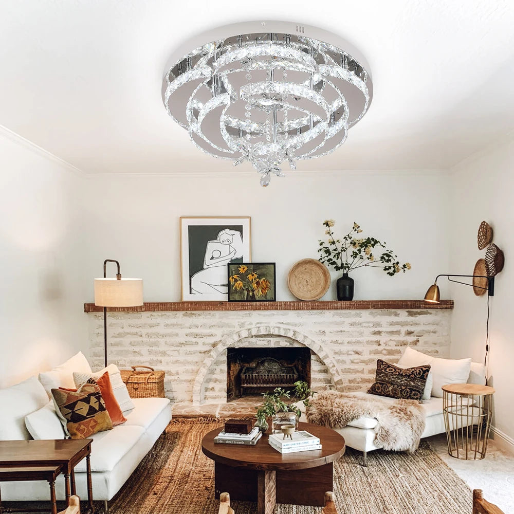 GreeLustr K9 Crystal LED Chandelier for Dining Room and Bedroom