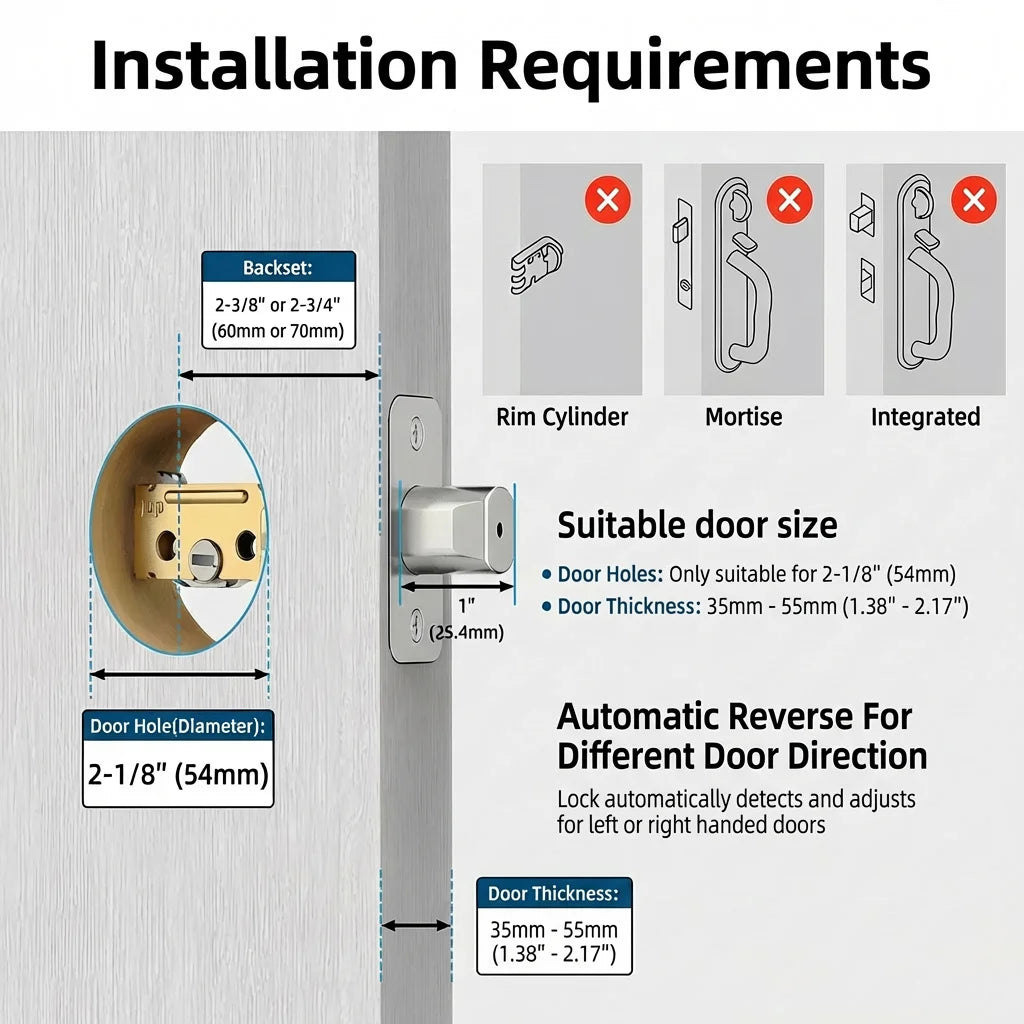 Jodays Smart Fingerprint Deadbolt Lock With Keypad And App Control