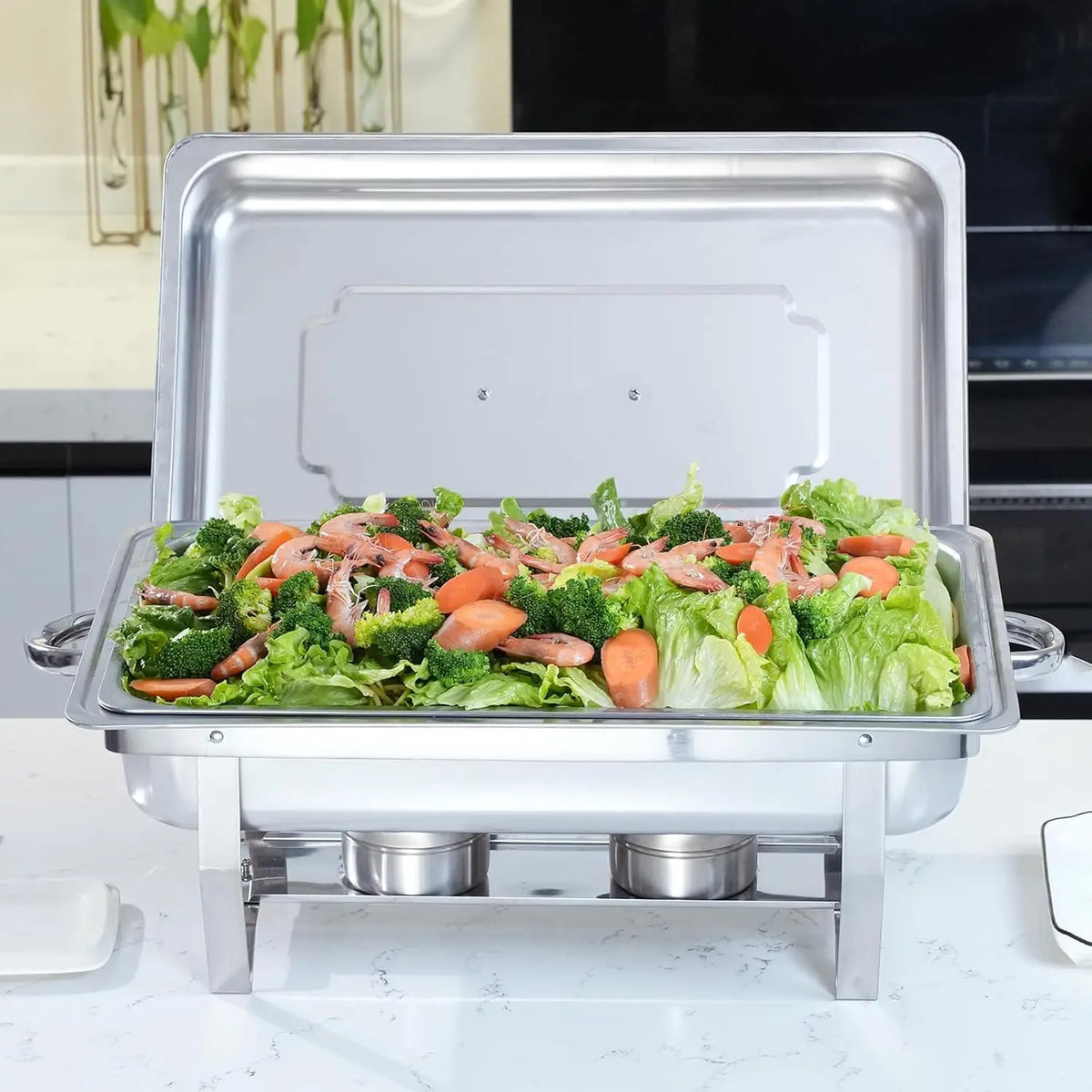 Electric Stainless Steel Chafing Dish Buffet Food Warmer Set