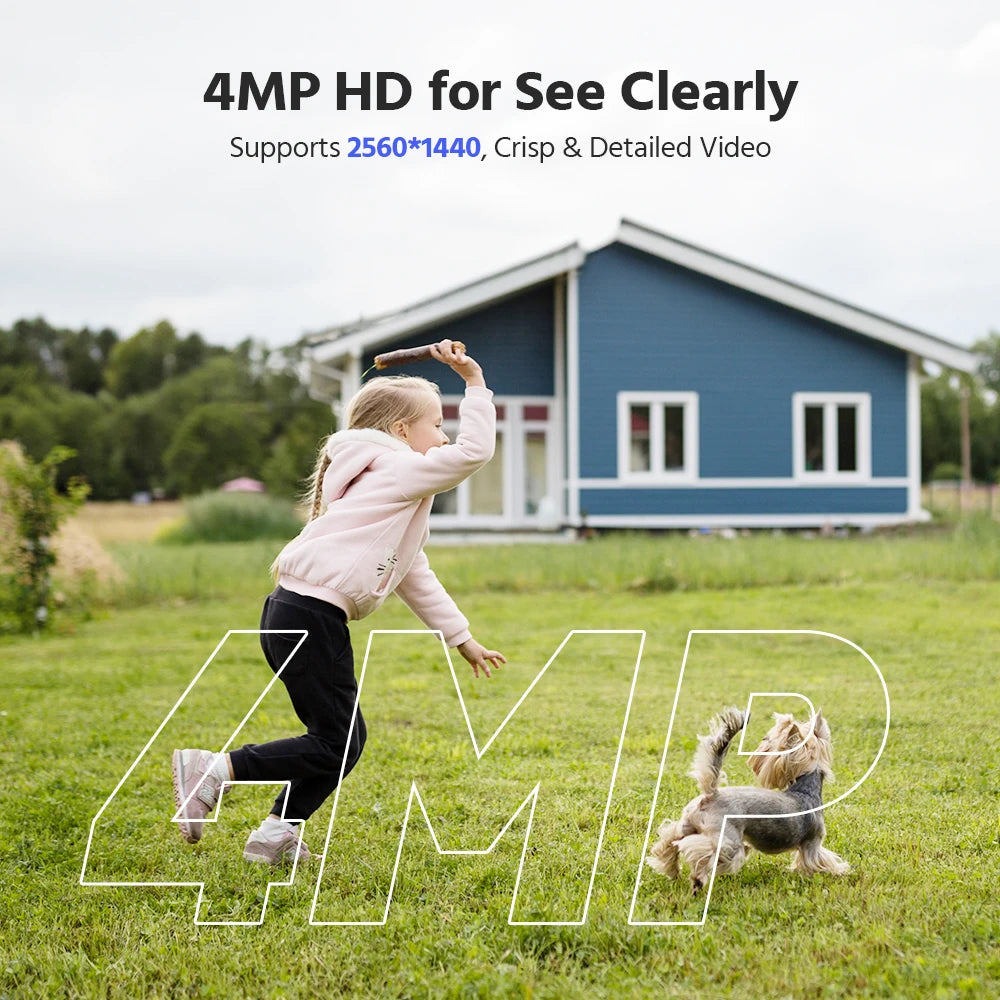 ANNKE 4MP Solar Wireless WiFi Pan Tilt Security Camera