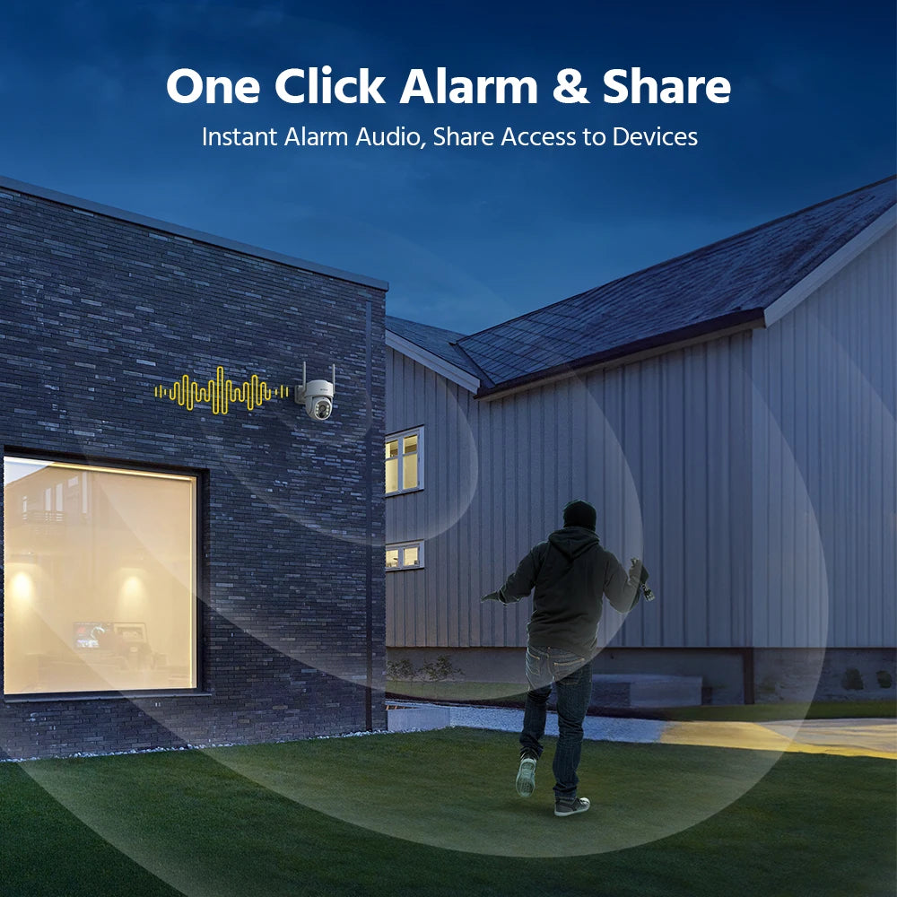ANNKE 4MP Solar Wireless WiFi Pan Tilt Security Camera