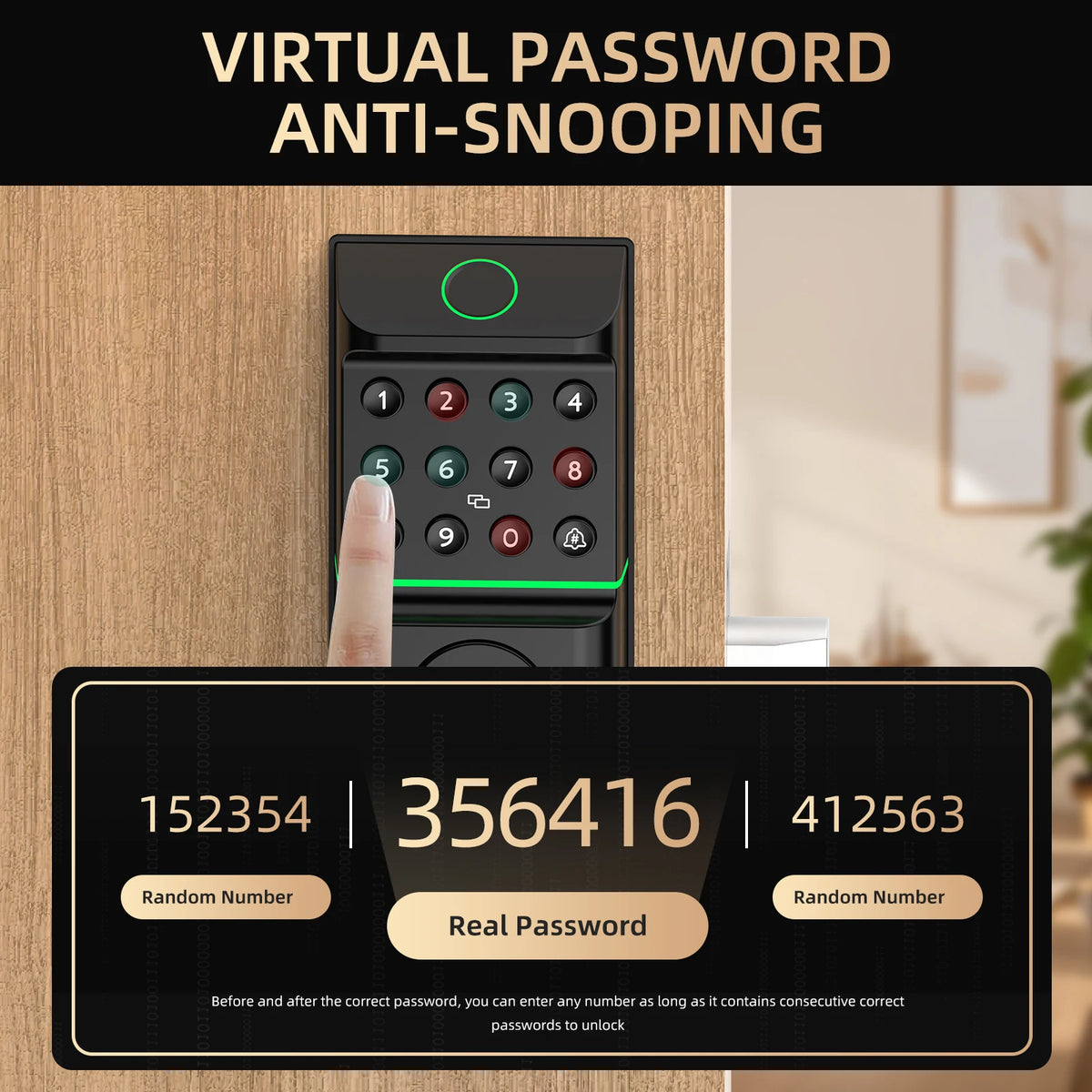 Viladepot Bluetooth Fingerprint Smart Door Lock With App And Keypad