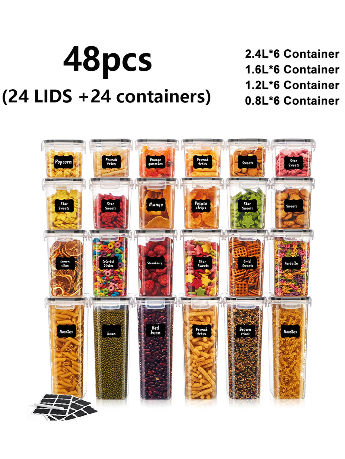 Airtight Food Storage Containers With Lids For Pantry Organization