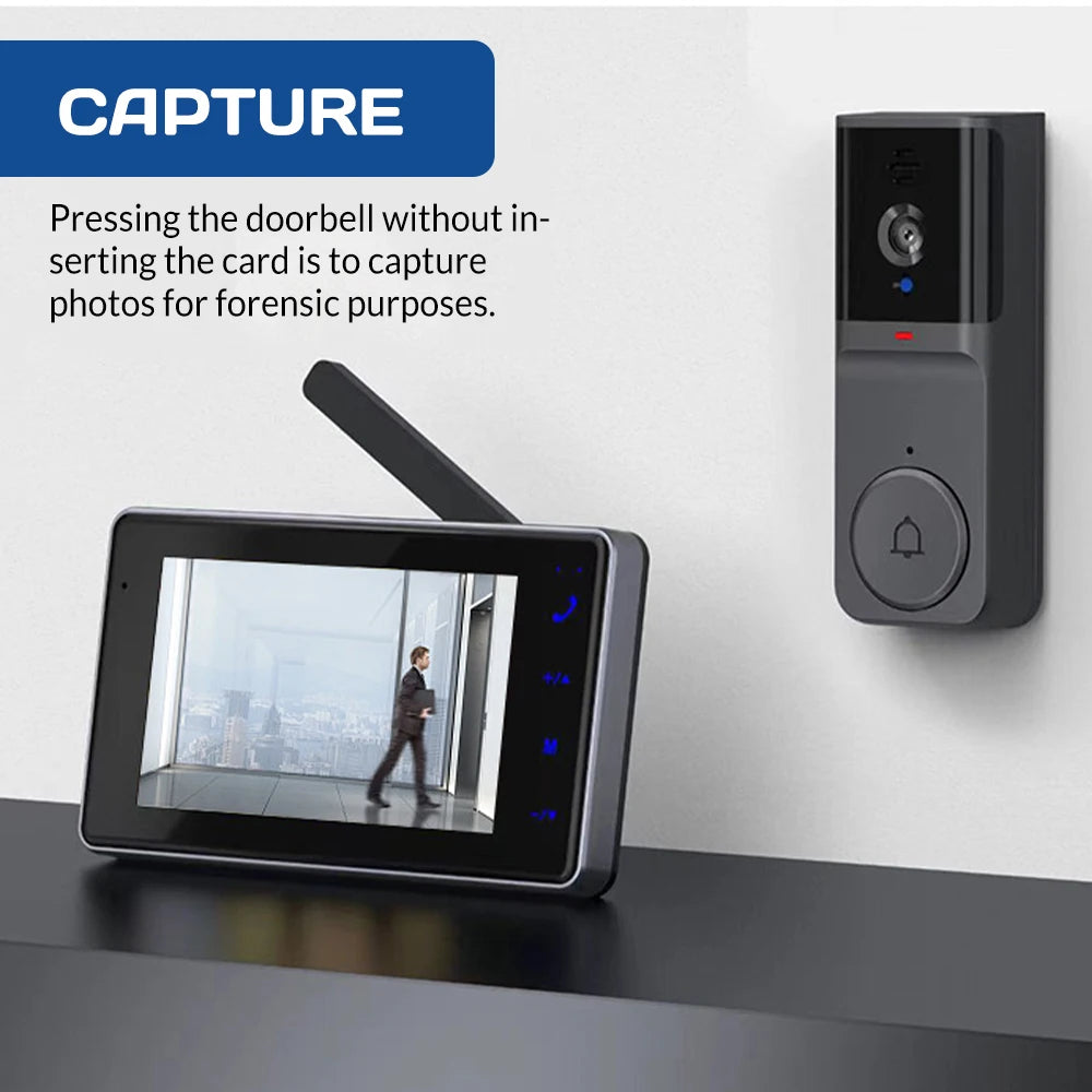Wireless Video Doorbell Intercom With Night Vision Two Way Audio