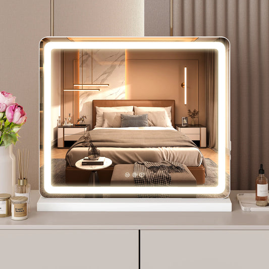 MCQ Rectangle LED Vanity Mirror With Dimmable Three Color Modes